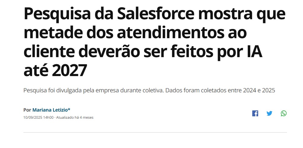 Pesquisa Salesforce - State of Service 2025